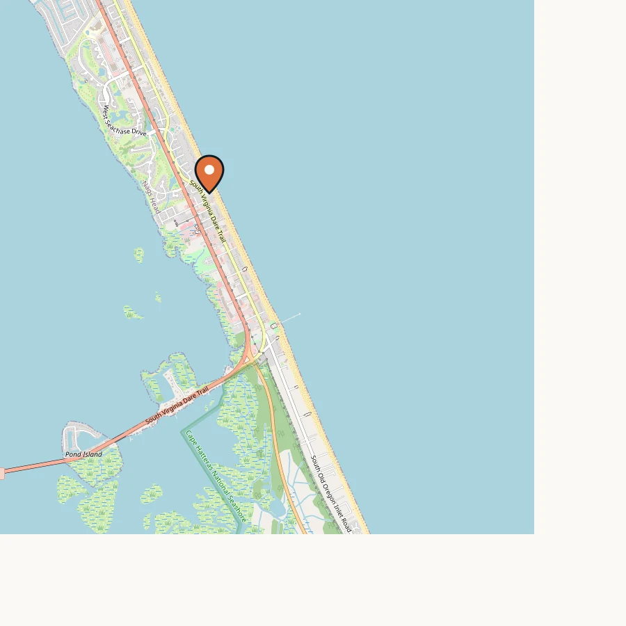 Map centered on Sea It All at Dune Lantern Condos in Nags Head